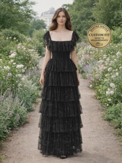 Black Prom Dress 2026 Regencycore Lace