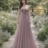 Blush Prom Dress 3D Floral Applique