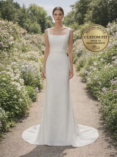 White Wedding Dress Sleek Minimalism