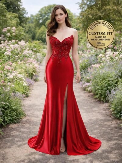 Red Prom Dress 2026 Regencycore Lace