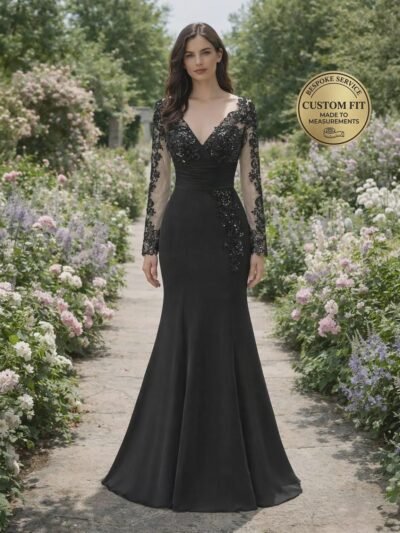 Black Prom Dress 2026 Regencycore Lace